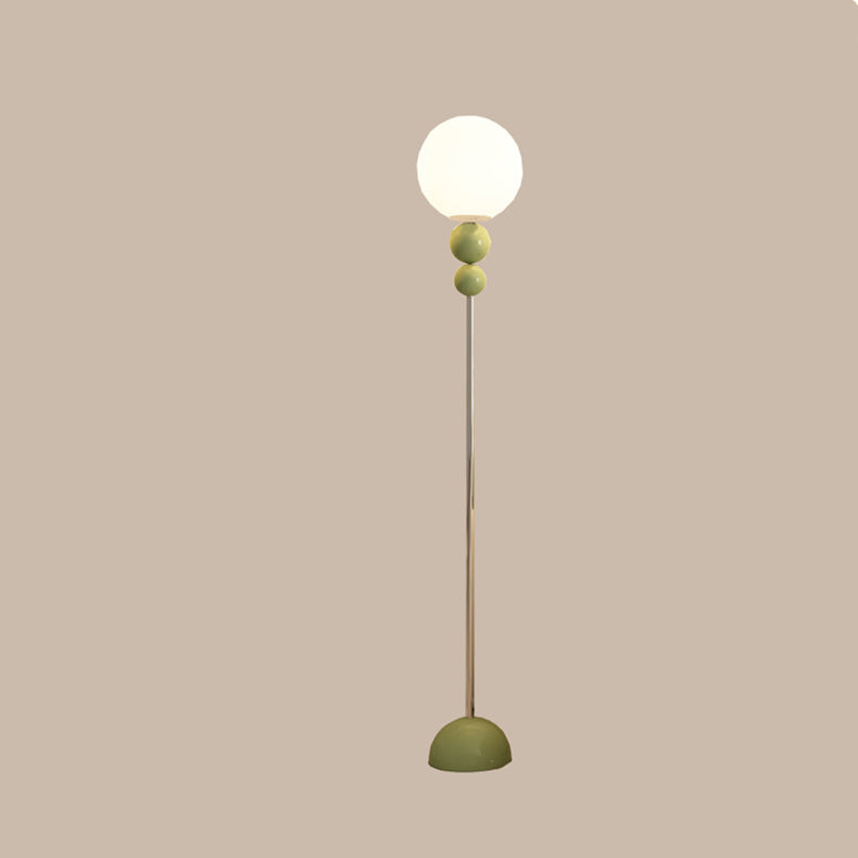 Contemporary Nordic Iron PE Round Ball Shade 1-Light Standing Floor Lamp For Bedroom