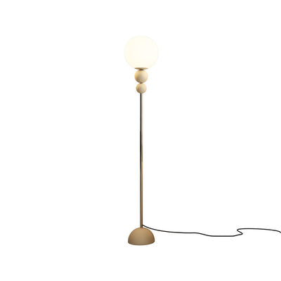 Contemporary Nordic Iron PE Round Ball Shade 1-Light Standing Floor Lamp For Bedroom