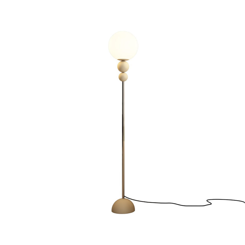 Contemporary Nordic Iron PE Round Ball Shade 1-Light Standing Floor Lamp For Bedroom
