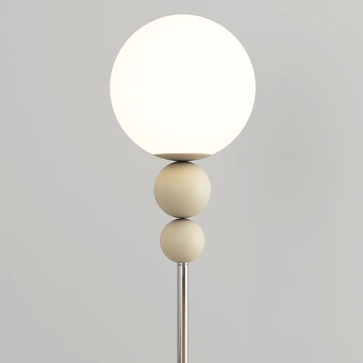 Contemporary Nordic Iron PE Round Ball Shade 1-Light Standing Floor Lamp For Bedroom