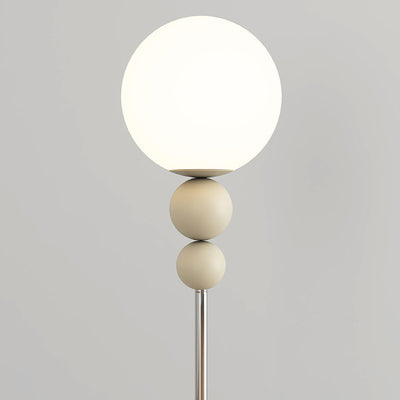 Contemporary Nordic Iron PE Round Ball Shade 1-Light Standing Floor Lamp For Bedroom