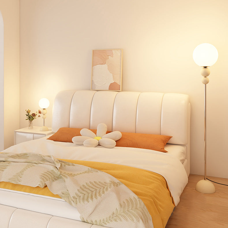 Contemporary Nordic Iron PE Round Ball Shade 1-Light Standing Floor Lamp For Bedroom