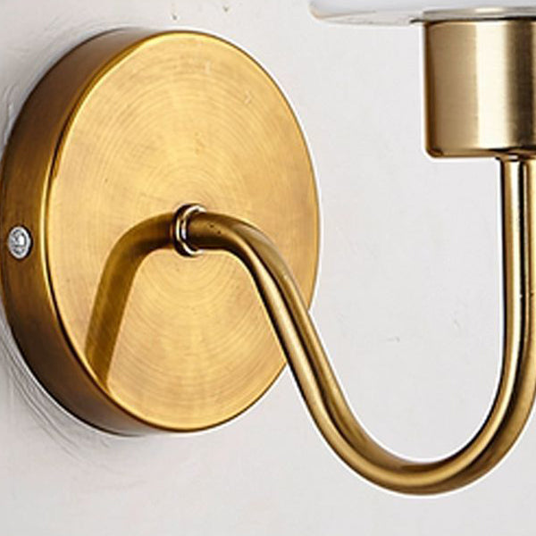 Contemporary Simplicity Iron Frame Glass Cylinder 1/2-Light Wall Sconce Lamp For Bedroom