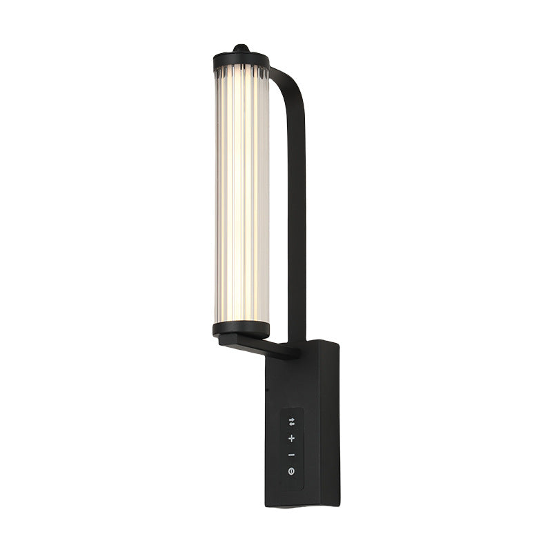 Applique murale LED contemporaine en fer de luxe avec bande longue en PVC pour chambre à coucher 
