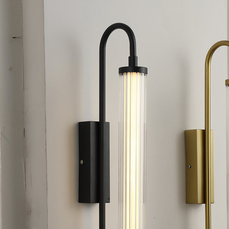 Applique murale LED contemporaine en fer de luxe avec bande longue en PVC pour chambre à coucher 