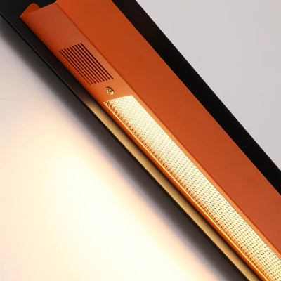 Moderne minimalistische Wandlampe aus Eisen und Acryl mit gerader Linie und LED für das Schlafzimmer 