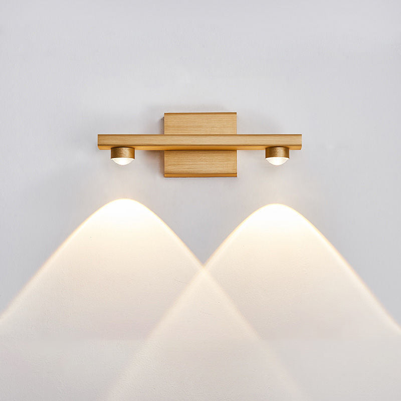 Moderne minimalistische Aluminium Linear LED Wandlampe mit Beleuchtung nach oben und unten für das Schlafzimmer 