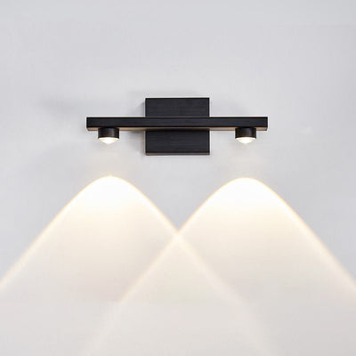 Moderne minimalistische Aluminium Linear LED Wandlampe mit Beleuchtung nach oben und unten für das Schlafzimmer 