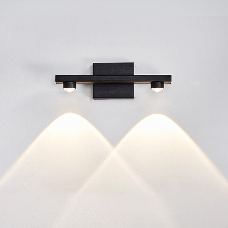 Moderne minimalistische Aluminium Linear LED Wandlampe mit Beleuchtung nach oben und unten für das Schlafzimmer 