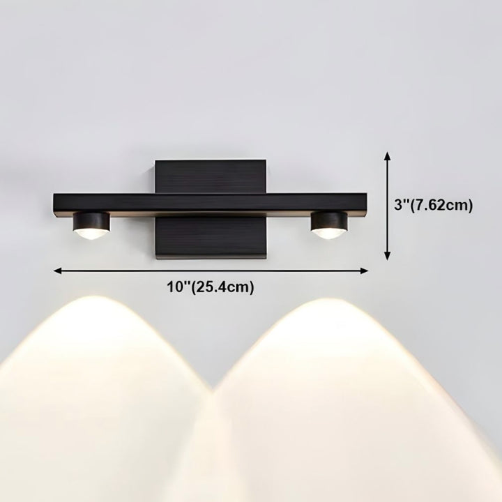 مصباح حائط مضيء لأعلى وأسفل بتصميم حديث بسيط من الألومنيوم مع إضاءة LED لغرفة النوم 