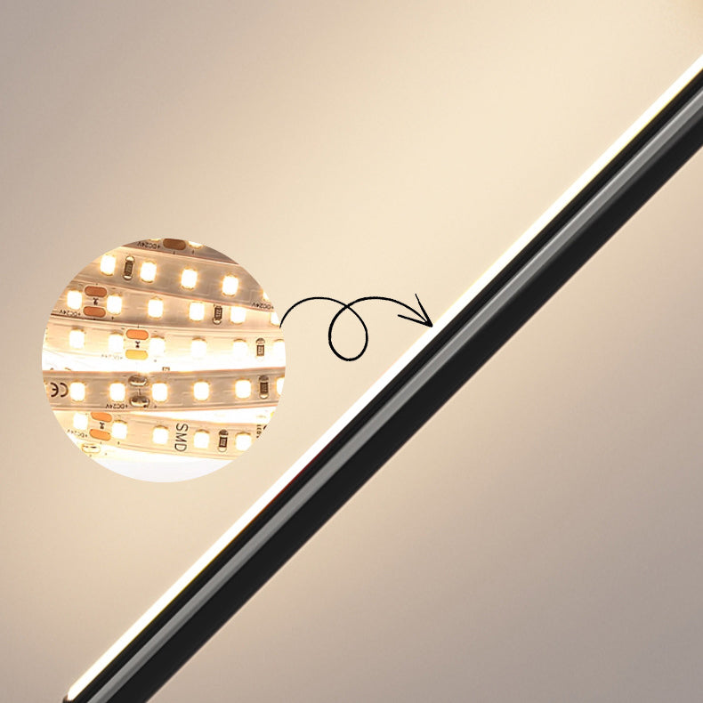 Moderne minimalistische Eisen-Aluminium-LED-Wandleuchte mit geraden Linien für das Schlafzimmer 