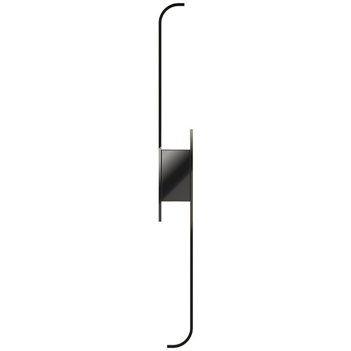 Lámpara de pared LED de aluminio y silicona con tira en arco de simplicidad moderna para dormitorio 