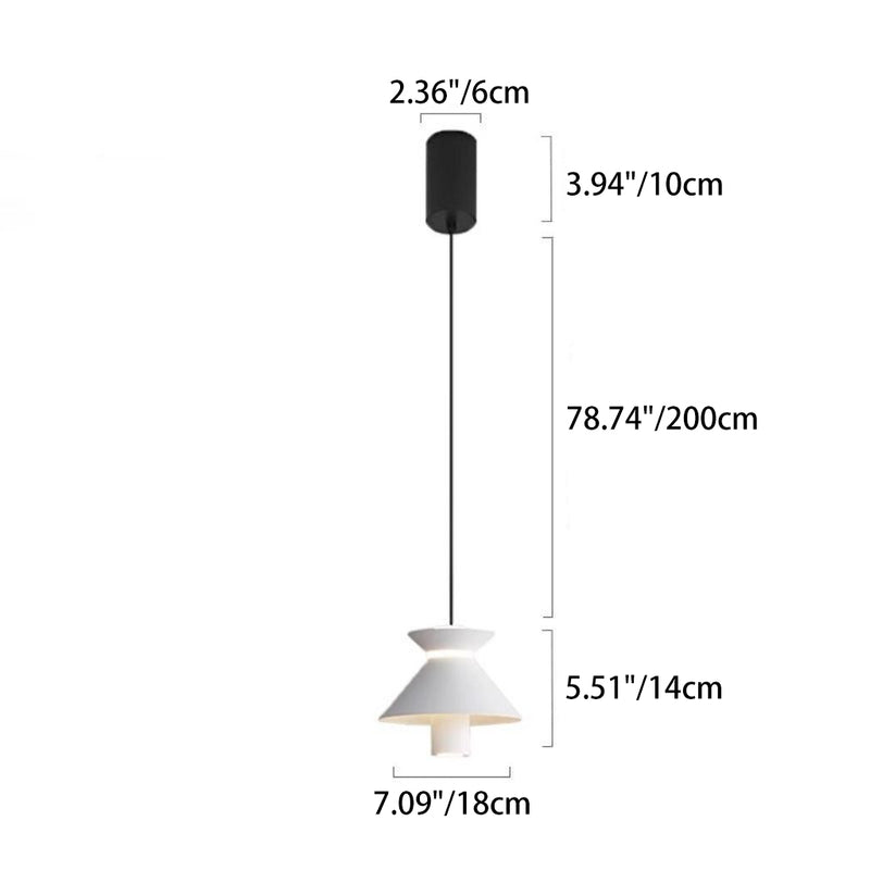 Contemporary Nordic Aluminum Iron Hourglass Shade LED Pendant Light For Bedroom
