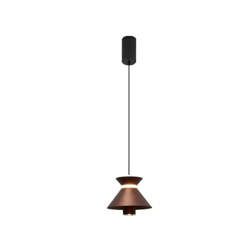Contemporary Nordic Aluminum Iron Hourglass Shade LED Pendant Light For Bedroom