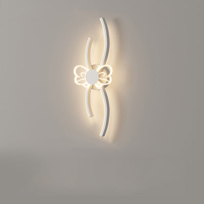 Applique murale LED en fer et acrylique de style Art Déco moderne avec abat-jour en forme de fleur pour chambre 