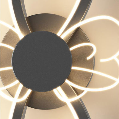 Applique murale LED en fer et acrylique de style Art Déco moderne avec abat-jour en forme de fleur pour chambre 