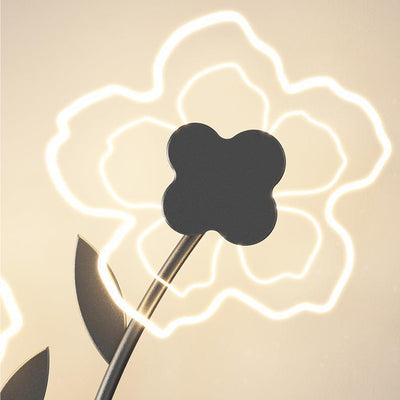 Applique murale LED en fer et acrylique de style Art Déco moderne avec abat-jour en forme de fleur pour chambre 