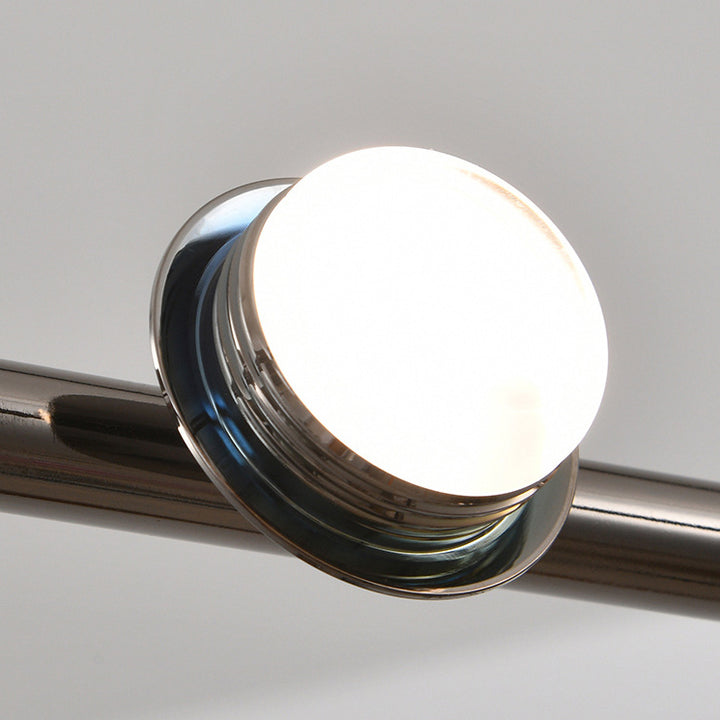 Lustre à suspension contemporain de luxe en fer avec abat-jour en verre en forme de boule LED pour salon 