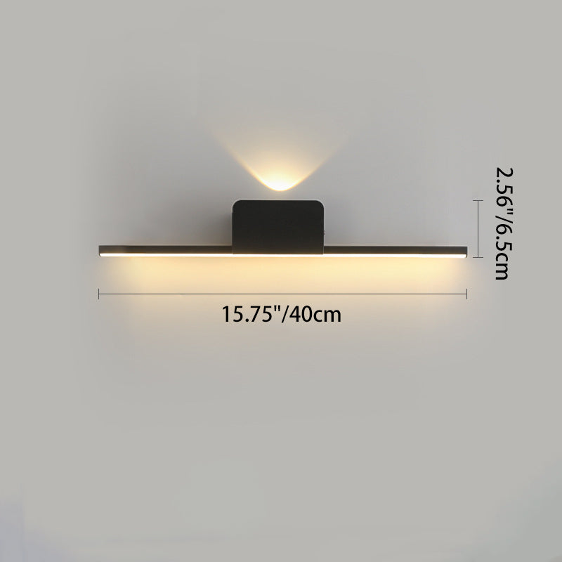 Modern Minimalist Aluminum Linear Silicone Strip LED Wall Sconce Lamp For Living Room