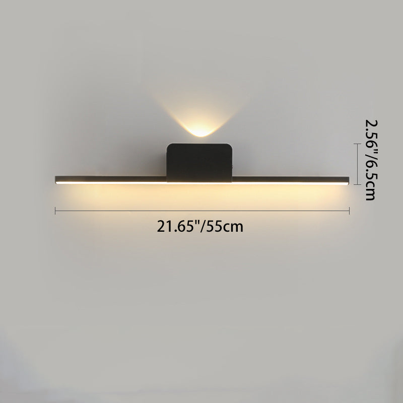 Modern Minimalist Aluminum Linear Silicone Strip LED Wall Sconce Lamp For Living Room