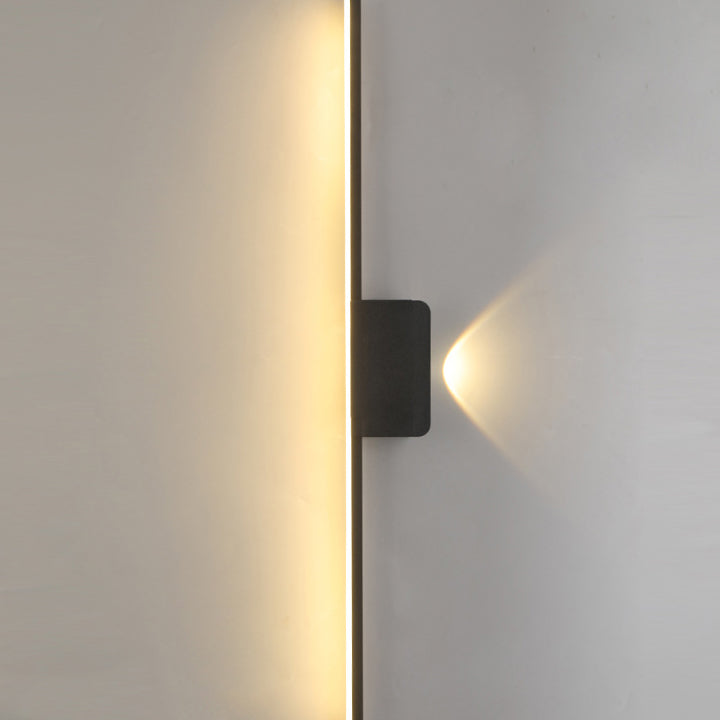 Modern Minimalist Aluminum Linear Silicone Strip LED Wall Sconce Lamp For Living Room