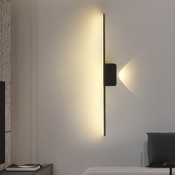 Moderne minimalistische Aluminium-Linearsilikonstreifen-LED-Wandleuchte für das Wohnzimmer 