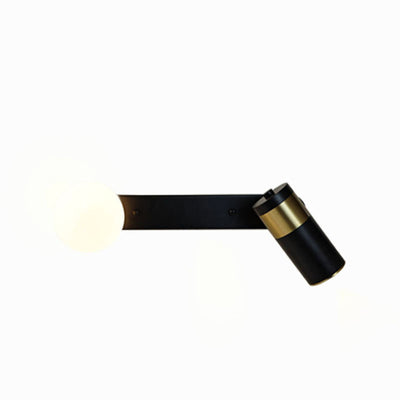 Contemporary Simplicity Iron Aluminum Cylinder 2-Light Rotatable Reading Light Spotlight Wall Sconce Lamp For Bedroom