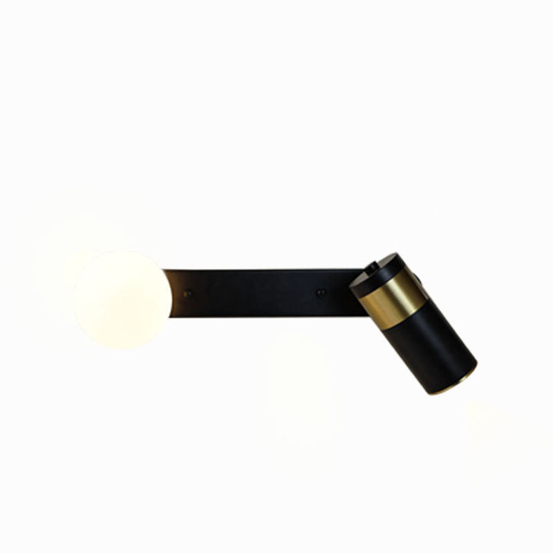 Contemporary Simplicity Iron Aluminum Cylinder 2-Light Rotatable Reading Light Spotlight Wall Sconce Lamp For Bedroom