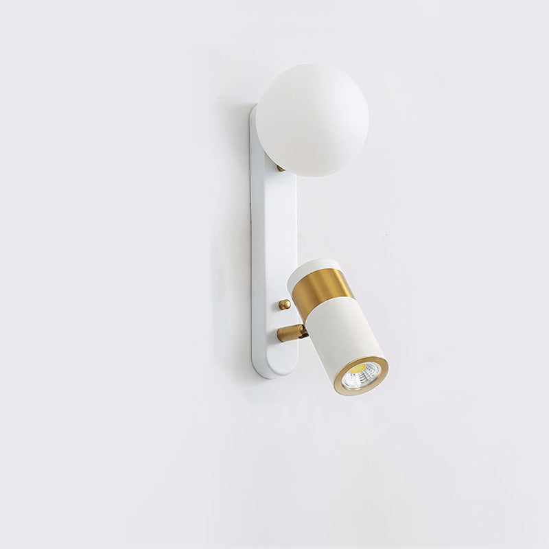 Contemporary Simplicity Iron Aluminum Cylinder 2-Light Rotatable Reading Light Spotlight Wall Sconce Lamp For Bedroom