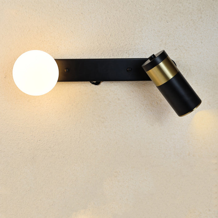 Contemporary Simplicity Iron Aluminum Cylinder 2-Light Rotatable Reading Light Spotlight Wall Sconce Lamp For Bedroom