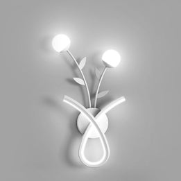 現代的なクリエイティブアイロンアクリルフラワーシェードLEDウォールスコンスランプリビングルーム用 