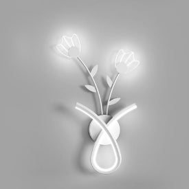 現代的なクリエイティブアイロンアクリルフラワーシェードLEDウォールスコンスランプリビングルーム用 