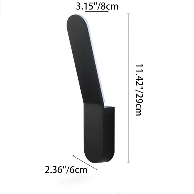 Modern Minimalist Rounded Aluminum Strip LED Wall Sconce Lamp For Living Room