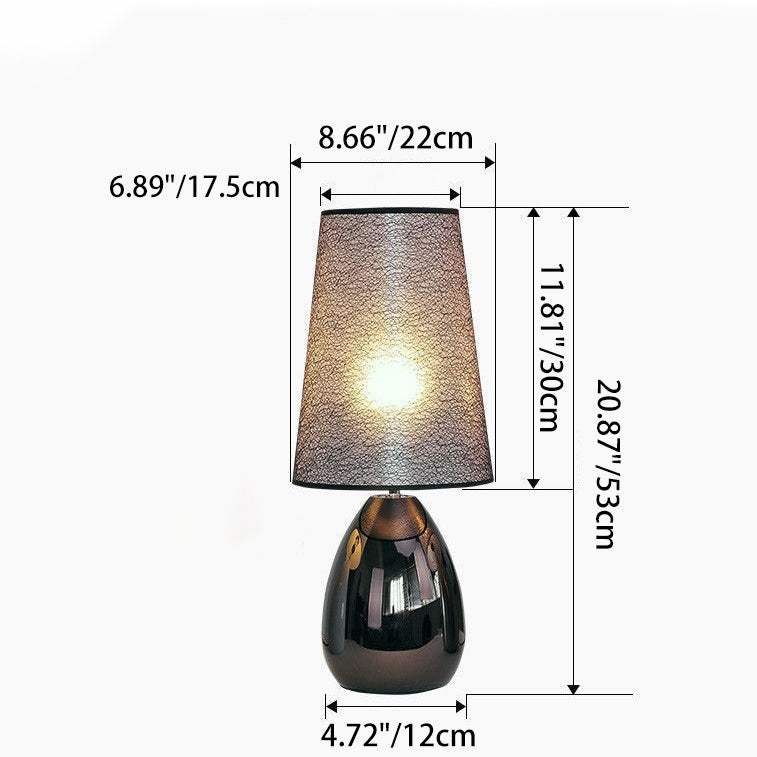 Contemporary Luxury Fabric Hardware Round 1-Light Table Lamp For Bedroom