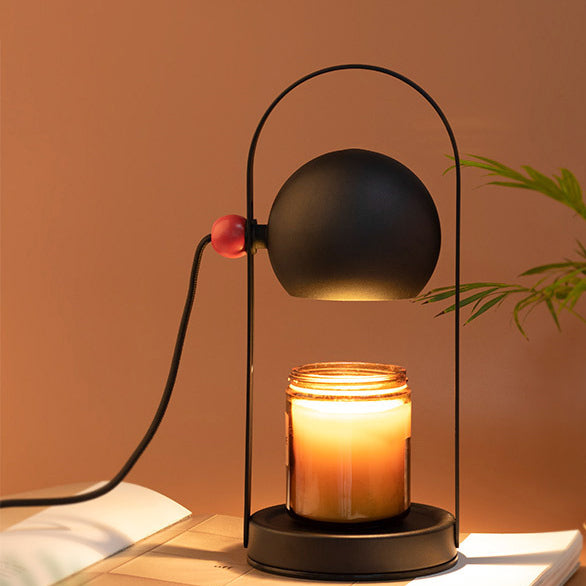 Modern Simplicity Adjustable Iron Spherical Shade 1-Light Portable Melting Wax Table Lamp For Bedroom
