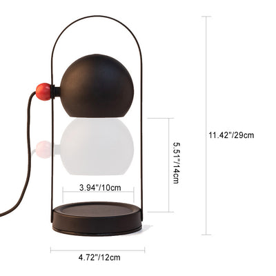 Modern Simplicity Adjustable Iron Spherical Shade 1-Light Portable Melting Wax Table Lamp For Bedroom