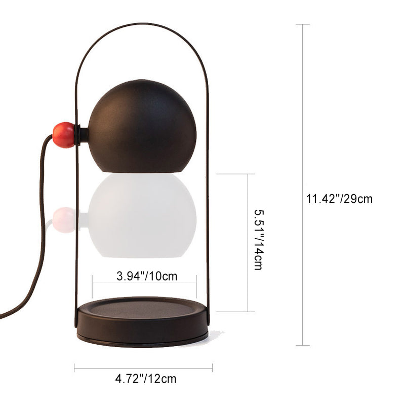 Modern Simplicity Adjustable Iron Spherical Shade 1-Light Portable Melting Wax Table Lamp For Bedroom