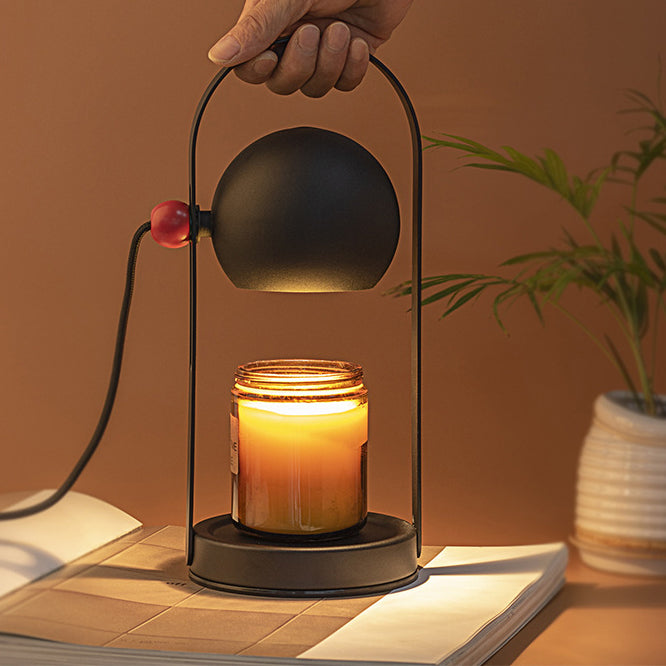 Modern Simplicity Adjustable Iron Spherical Shade 1-Light Portable Melting Wax Table Lamp For Bedroom