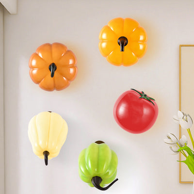 Contemporary Creative Simulation Vegetable Pumpkin Glass Iron 1-Light Wall Sconce Lamp For Living Room