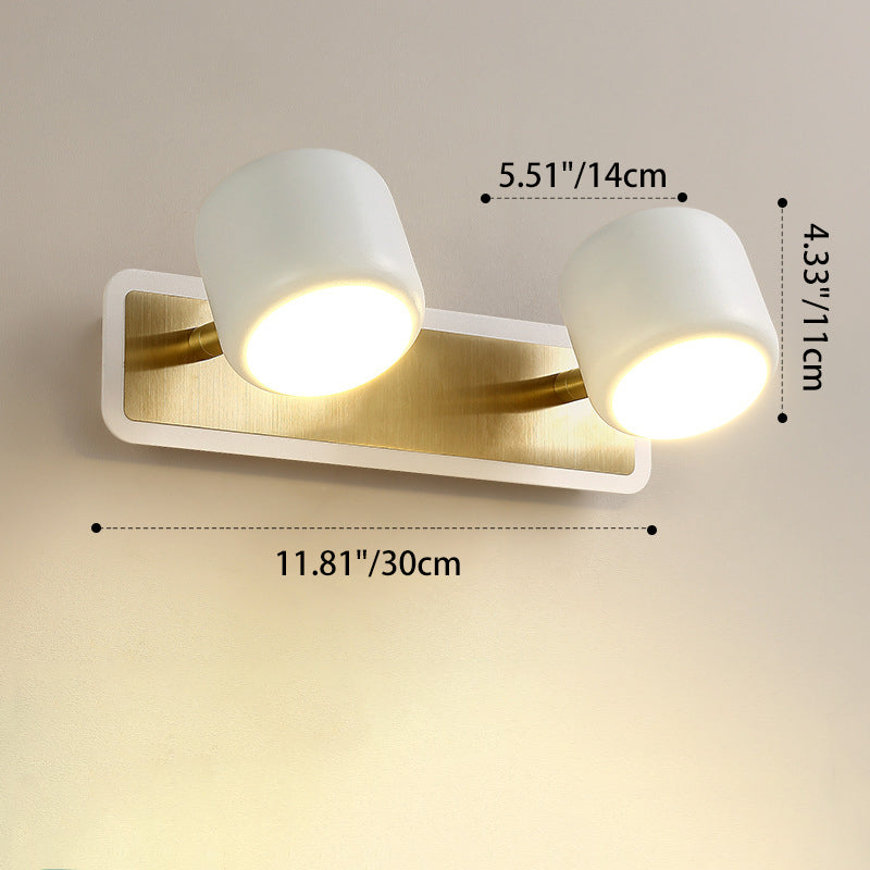 Moderne Einfachheit Zylinder Eisen LED Spiegel-Front-Wandleuchte für Badezimmer 