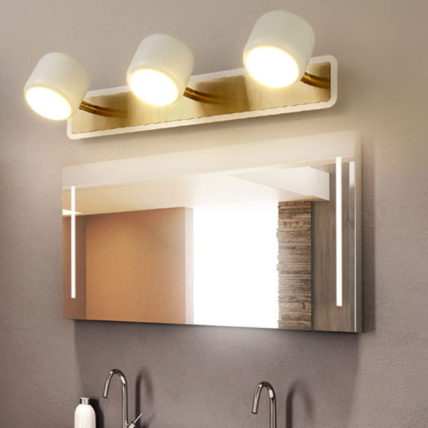 Modern Simplicity Cylinder Iron LED Vanity Light Mirror Front Wall Sconce Lamp For Bathroom