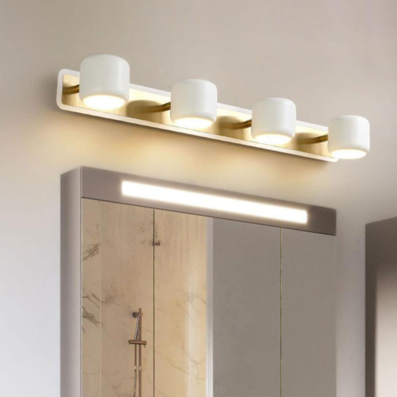 Moderne Einfachheit Zylinder Eisen LED Spiegel-Front-Wandleuchte für Badezimmer 