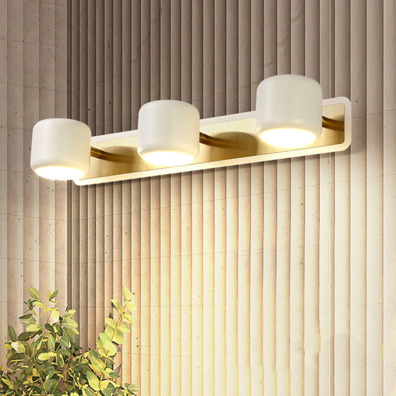 Moderne Einfachheit Zylinder Eisen LED Spiegel-Front-Wandleuchte für Badezimmer 