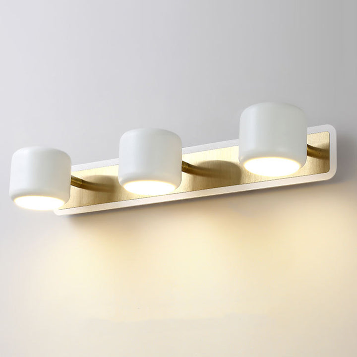 Moderne Einfachheit Zylinder Eisen LED Spiegel-Front-Wandleuchte für Badezimmer 