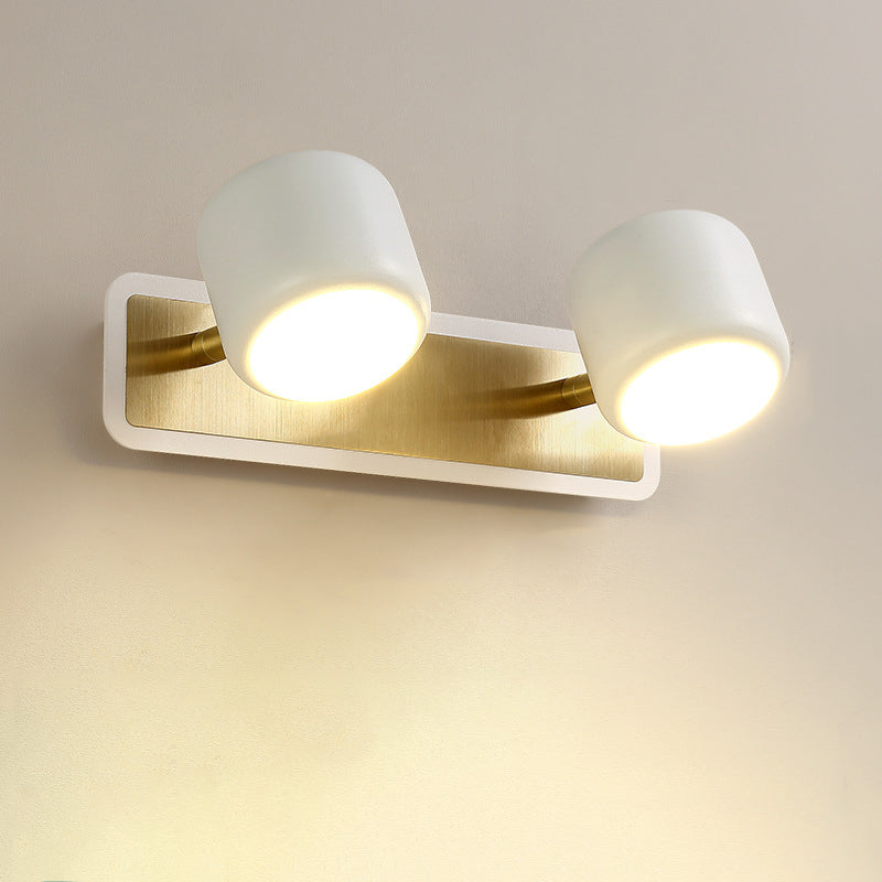 Moderne Einfachheit Zylinder Eisen LED Spiegel-Front-Wandleuchte für Badezimmer 