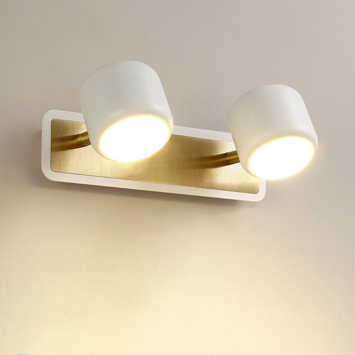 Moderne Einfachheit Zylinder Eisen LED Spiegel-Front-Wandleuchte für Badezimmer 