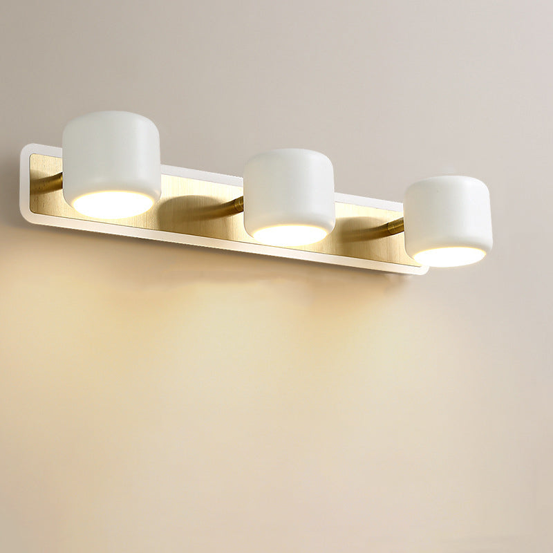 Moderne Einfachheit Zylinder Eisen LED Spiegel-Front-Wandleuchte für Badezimmer 