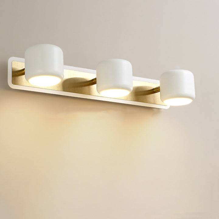 Moderne Einfachheit Zylinder Eisen LED Spiegel-Front-Wandleuchte für Badezimmer 