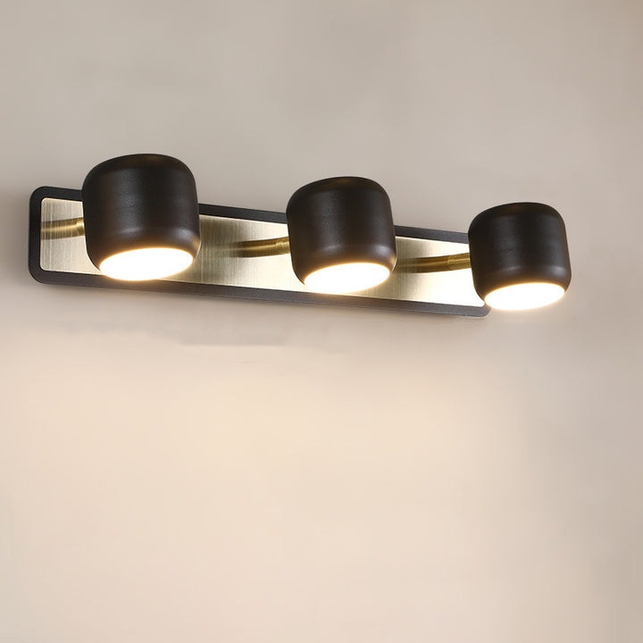 Moderne Einfachheit Zylinder Eisen LED Spiegel-Front-Wandleuchte für Badezimmer 