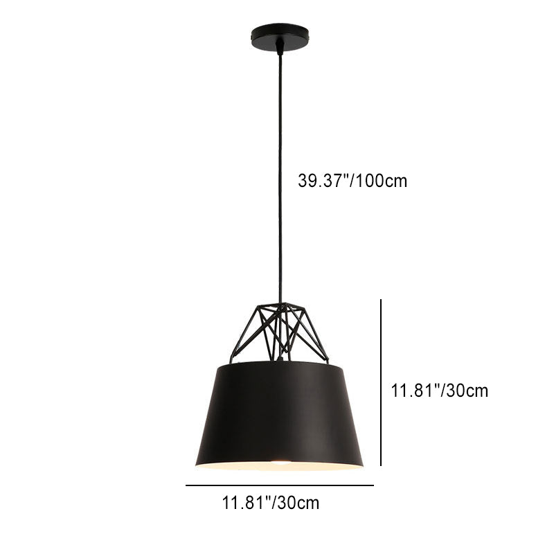 Zeitgenössische nordische Geometrie Diamant Aluminium 1-Licht Pendelleuchte für Wohnzimmer 